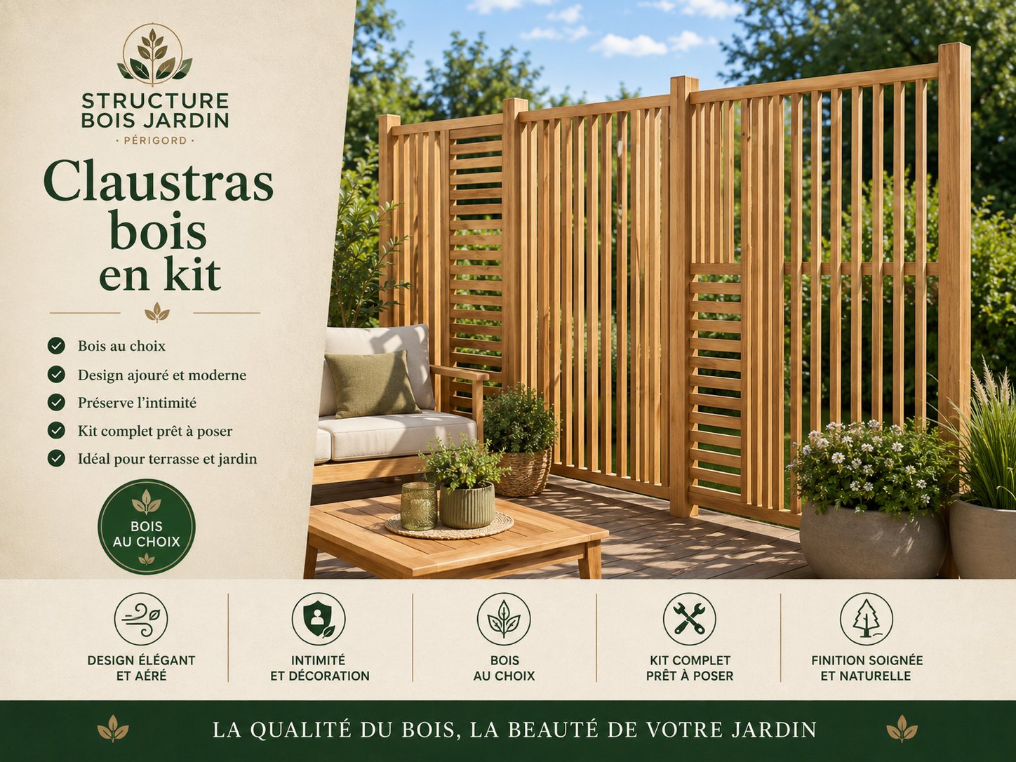 Claustras bois en kit