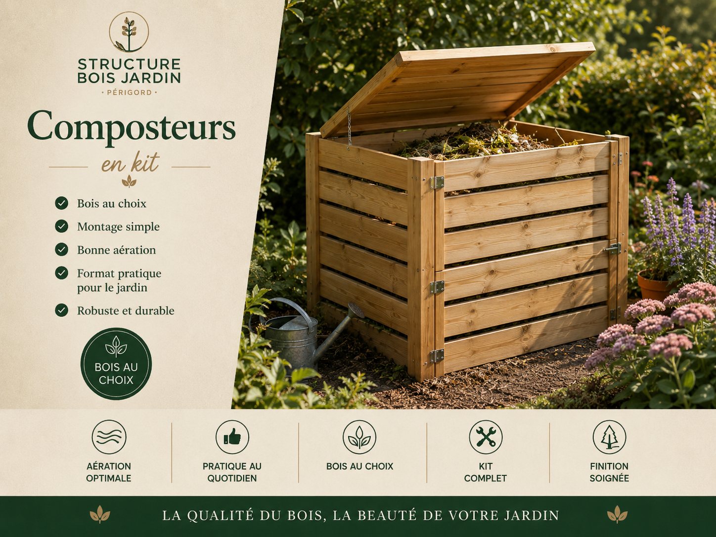 Composteurs en bois en kit