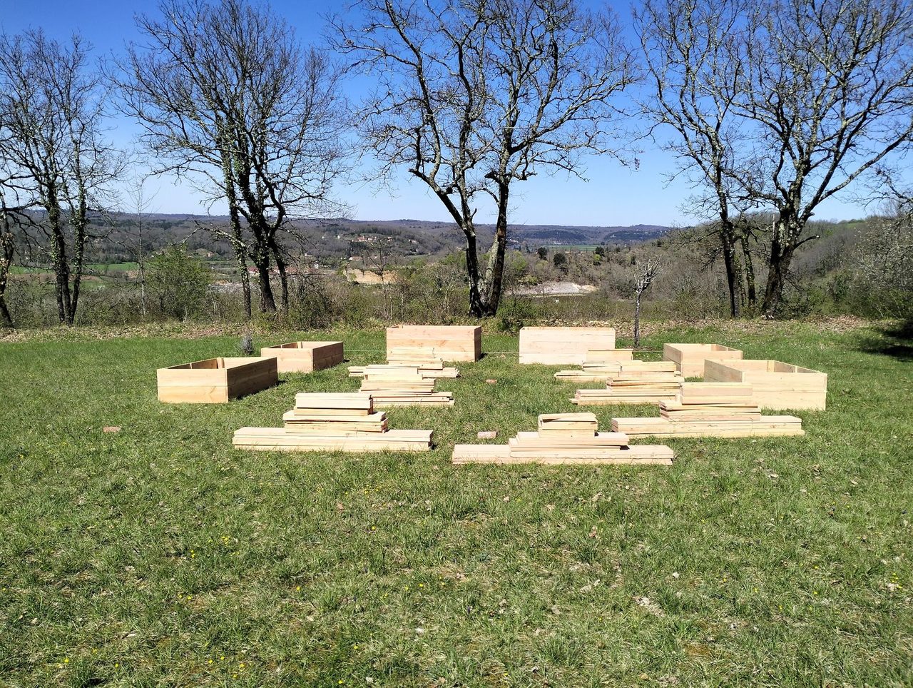 Projet de structure bois sur mesure pour jardin en Dordogne