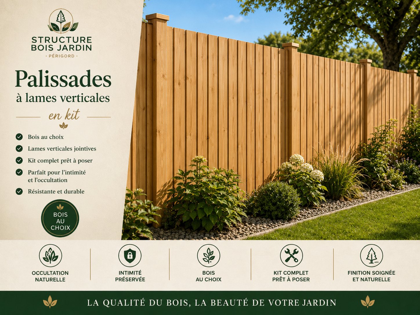 Palissades bois en kit